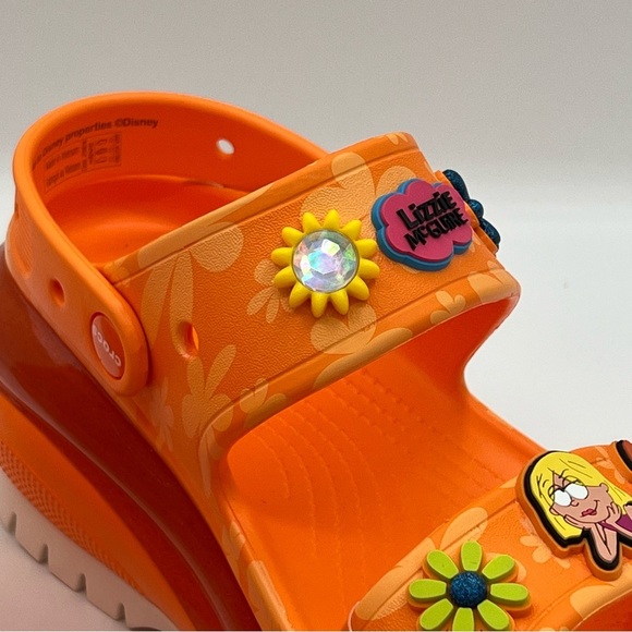 Disney Parks 2024 Lizzie McGuire Crocs Orange Mega Crush Sandals M8/W10 NWT - Picture 2 of 15